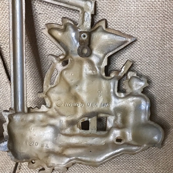 Vintage Homco Apple Press Corn Shucker Metal Wall Hanging Set Farmcore Farmhouse - Picture 6 of 7